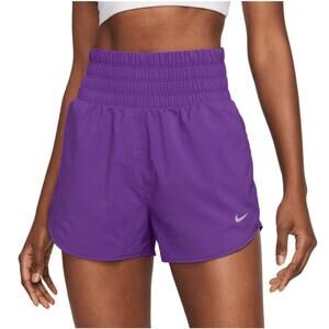 Nike One Women's Dri-FIT Ultra High-Waisted 3" Brief-Lined Shorts Purple XS